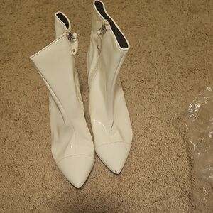 BCBGeneration White Ankle Boots